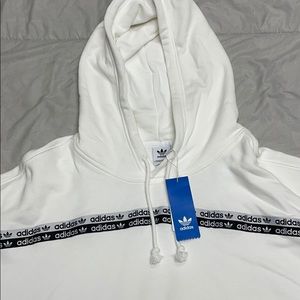 White Adidas Hoodie. New with tags.